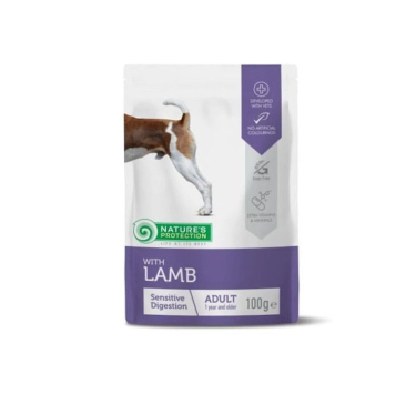 Пауч для дорослих собак з ягнятою Nature's Protection Sensitive Digestion 100г