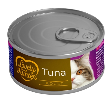 Вологий корм для дорослих котів із тунцем Lovely Hunter Adult cats with Tuna, 85 г