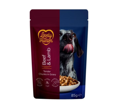 Lovely Hunter Adult Beef &amp; Lamb Вологий корм для дорослих собак з яловичиною і ягням, 85 г