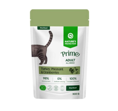 Nature's Protection Prime Sterilised Adult Cats Turkey, Pheasant and Cranberries Вологий корм для стерилізованих котів з індичкою, фазаном і журавлиною, 300 г
