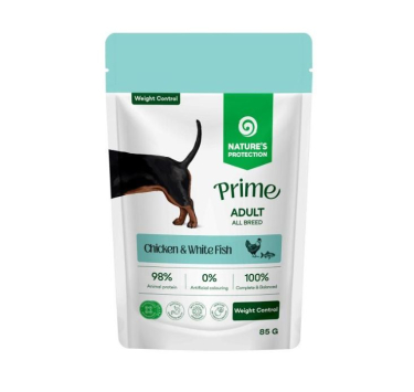Nature's Protection Prime Weight Control Adult Dogs Chicken and White Fish Вологий корм для собак для контролю ваги з куркою і білою рибою, 85 г