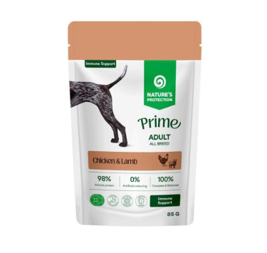 Nature's Protection Prime Immunity Support Adult Dogs Chicken and Lamb Вологий корм для собак для зміцнення імунітету з куркою і ягням, 85 г