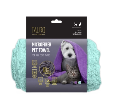 Tauro Pro Line microfiber towel for pets, mint