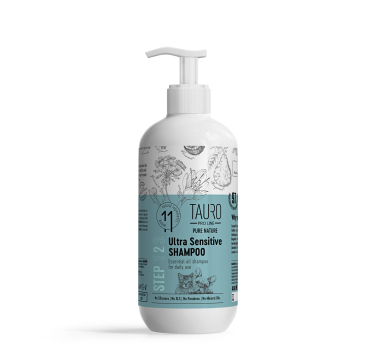 Шампунь для собак та котів з чутливою шкірою Tauro Pro Line Pure Nature Ultra Sensitive, 400 ml