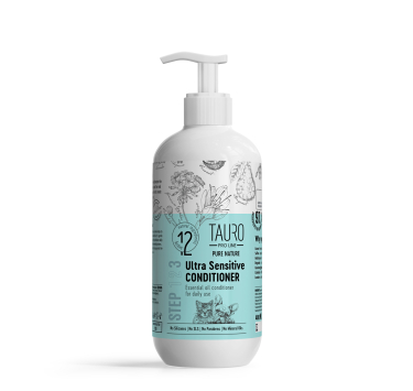 Кондиціонер для собак та котів з чутливою шкірою Tauro Pro Line Pure Nature Ultra Sensitive, 400 ml
