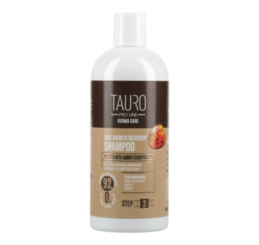 Шампунь для сприяння росту шерсті для собак і котів Tauro Pro Line Derma Care Coat Growth Recovery, 400 мл