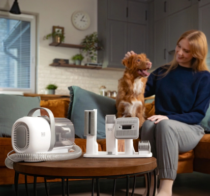 TAURO PRO LINE 7in1 pet grooming set with hair vacuum cleaner